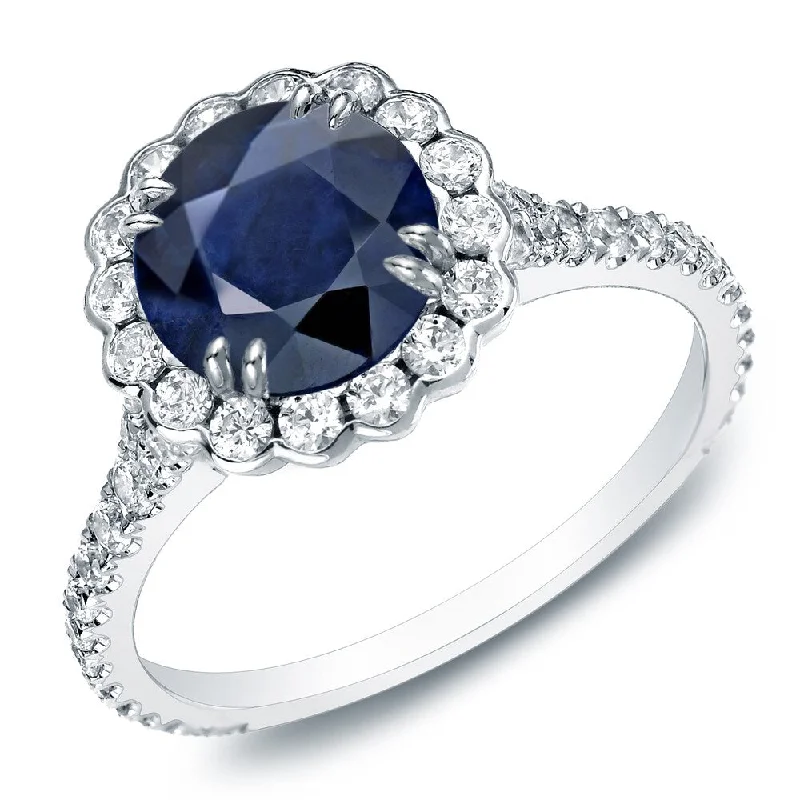 Engagement Rings with Hidden Halo Settings for Extra SparkleAuriya 14k Gold 1 1/2ct Blue Sapphire and 4/5ctw Halo Diamond Engagement Ring (H-I, SI1-SI2) Engagement Rings with Hidden Halo Settings for Extra SparkleAuriya 14k Gold 1 1/2ct Blue Sapphire and 4/5ctw Halo Diamond Engagement Ring (H-I, SI1-SI2)