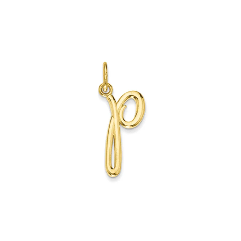 Charm Pendants with Multiple Small Decorative Elements14k Yellow Gold, Claire Collection Mini Lower Case Initial P Charm Charm Pendants with Multiple Small Decorative Elements14k Yellow Gold, Claire Collection Mini Lower Case Initial P Charm